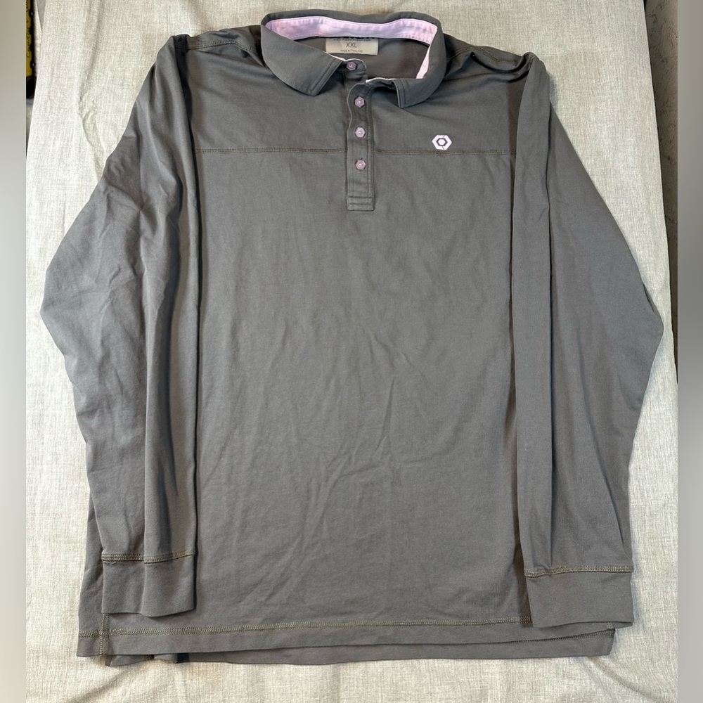Ahnkor Performance Long Sleeve Active Polo Shirt